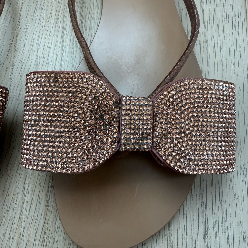 Aminah Abdul Jillil Crystal Flip Flop Sandals - Picture 4 of 7